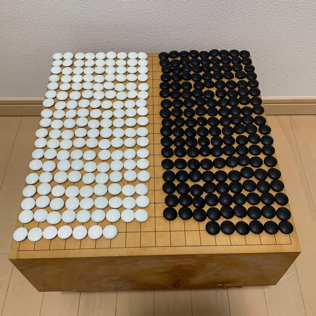 【高級】本榧 脚付碁盤 5寸 ヘソ有り 19路盤