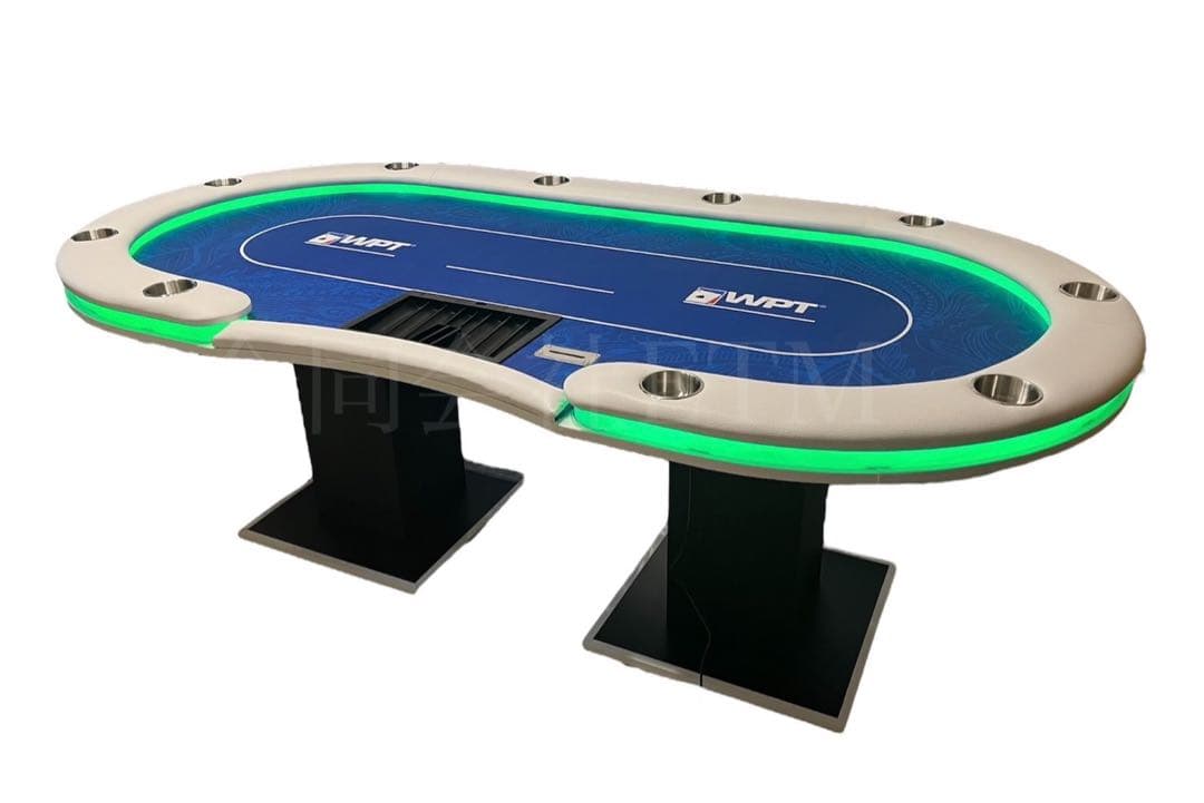 新品未使用 LEDポーカーテーブル　WPTブラックデザイン 　カジノテーブル