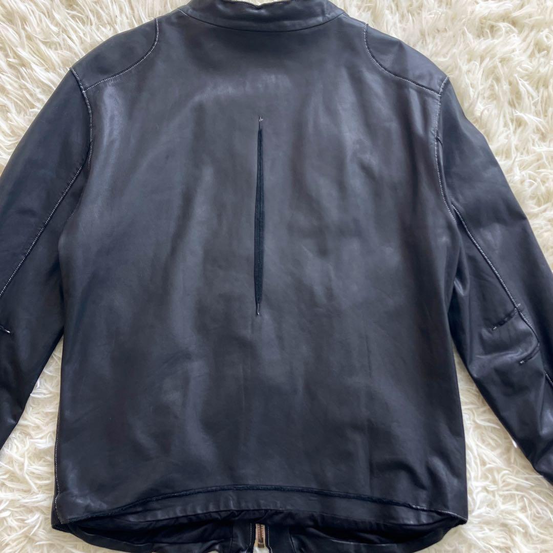 【美品】 Sisii シシ 本革 牛革 ライダースジャケット ステッチ