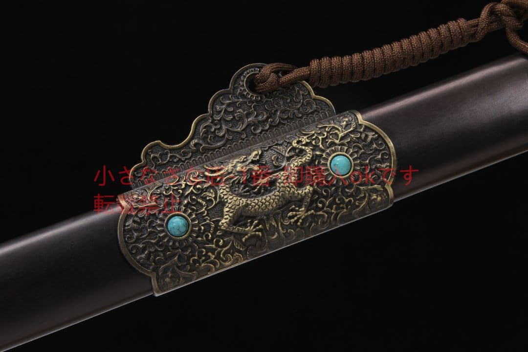 キリン唐横刀二級黒檀模様鋼 古兵器 武具 刀装具 日本刀 模造刀 居合刀