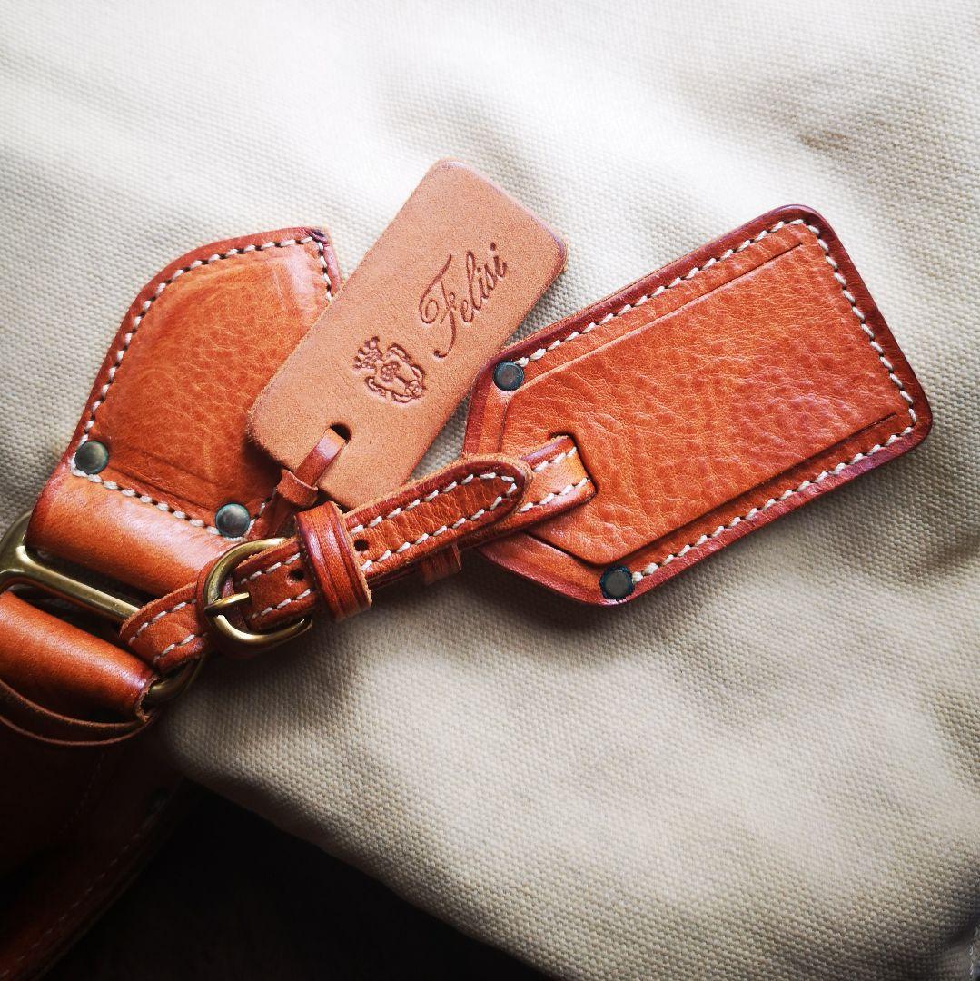 値下★男女兼用 Felisi フェリージ レザー&キャンバス ボストンバッグ