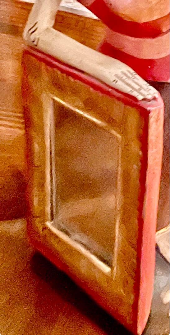 ヴィンテージ インド木製女性像 鏡付き フォークアート Vintage