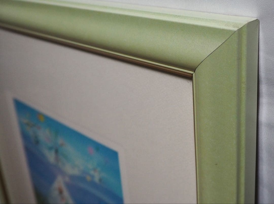 真作■藤城清治 版画 ラベンダー畑の夢 直筆サイン■レフグラフ 絵画 こびと