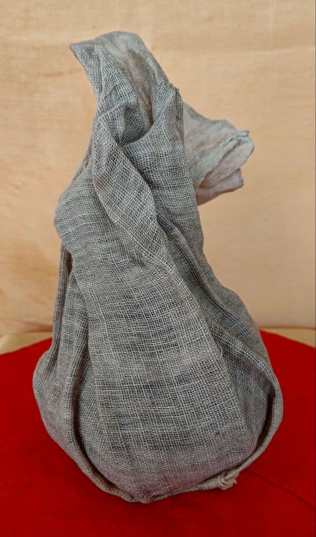 李朝瑠璃釉刻花紋 朝鮮古陶磁器 朝鮮美術 一輪挿 花器 金継ぎ 16㌢ 木箱入