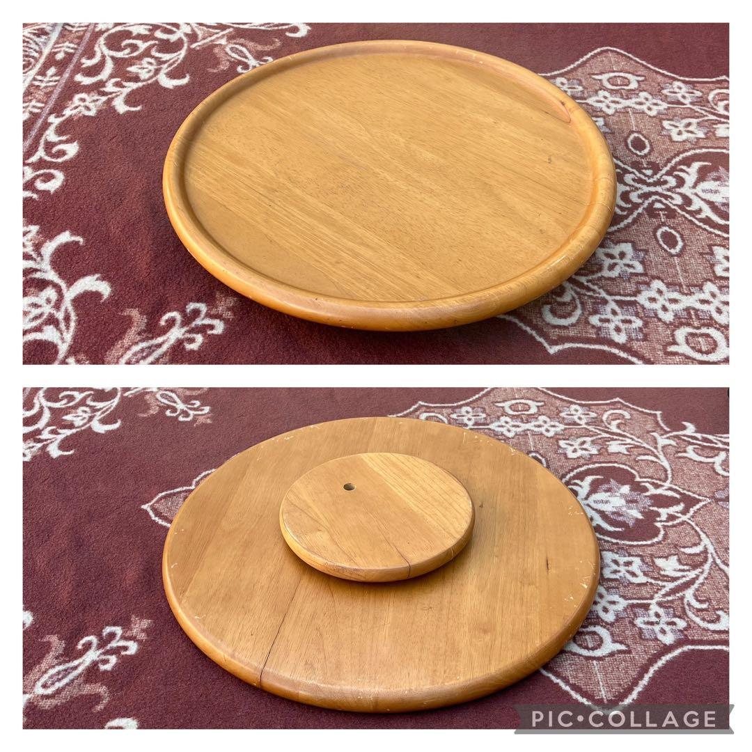 北欧デザイン 古家具◾️木製サイドテーブル キャスター付き ワゴン