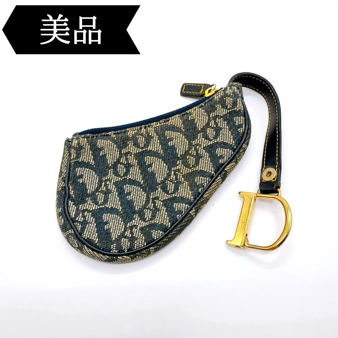 ◇クリスチャンディオール◇キャンバス×レザー/サドル/トロッター/ケース