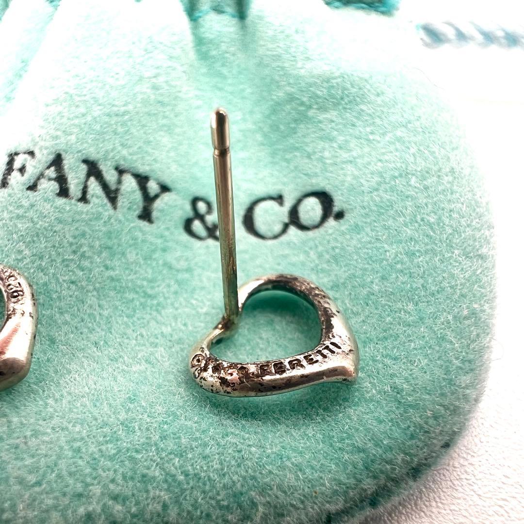 TIFFANY ティファニー オープンハート スタッド ピアス 両耳用