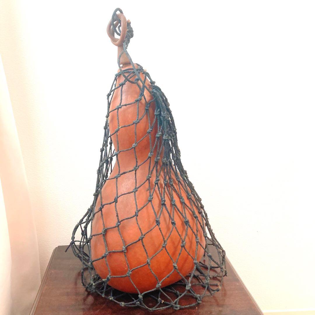 【超巨大】50cm 骨董品　ひょうたん　水筒　瓢箪　酒器 置物 煎茶飾