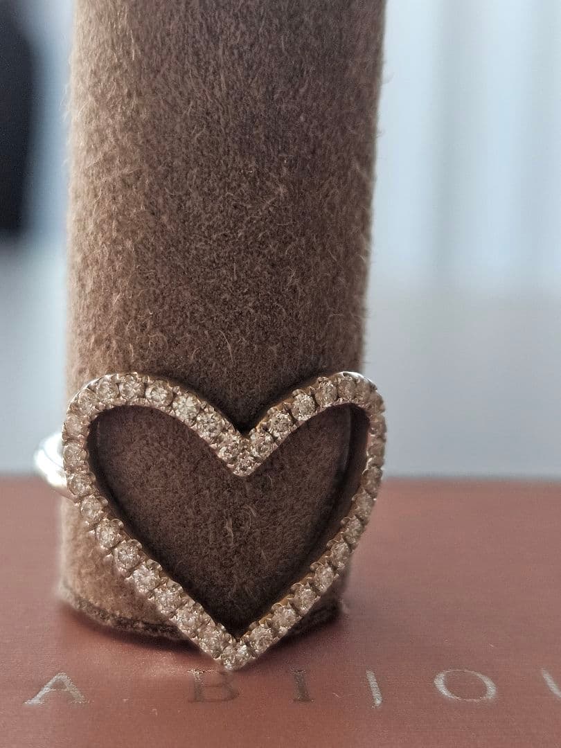 カジャビジュー　ハートリング　ホワイトゴールド　0.35ct　９号　WG