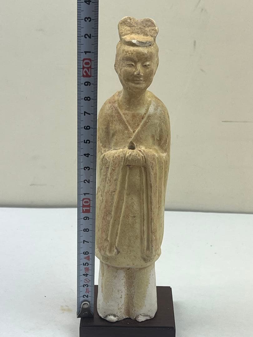 古代中国加彩佣　漢の時代の女官の像　送料込み