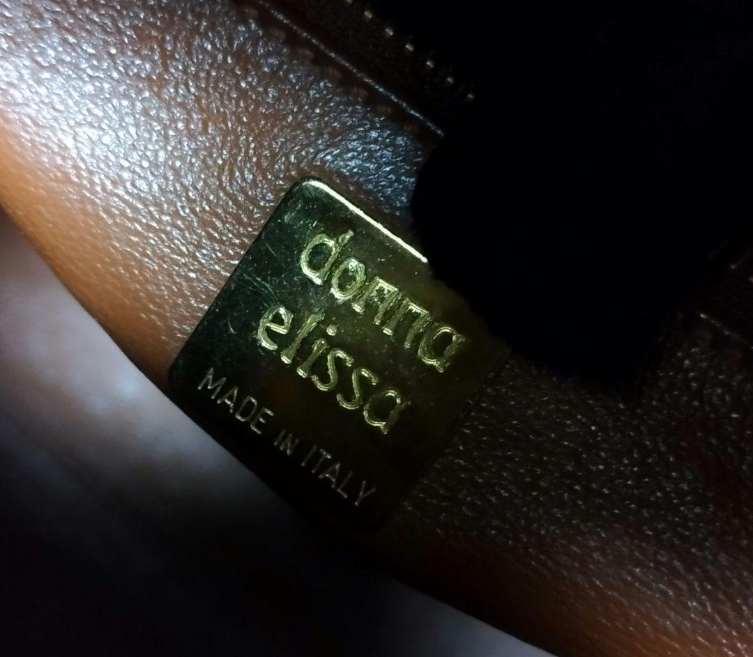 ほぼ未使用☆　Donna Elissa JRA　目地染め　クロコ　ハンドバッグ