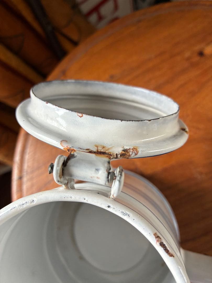 フランス　アンティーク　ホーロー　ポット　ショコラティエール　エトワール社　レア