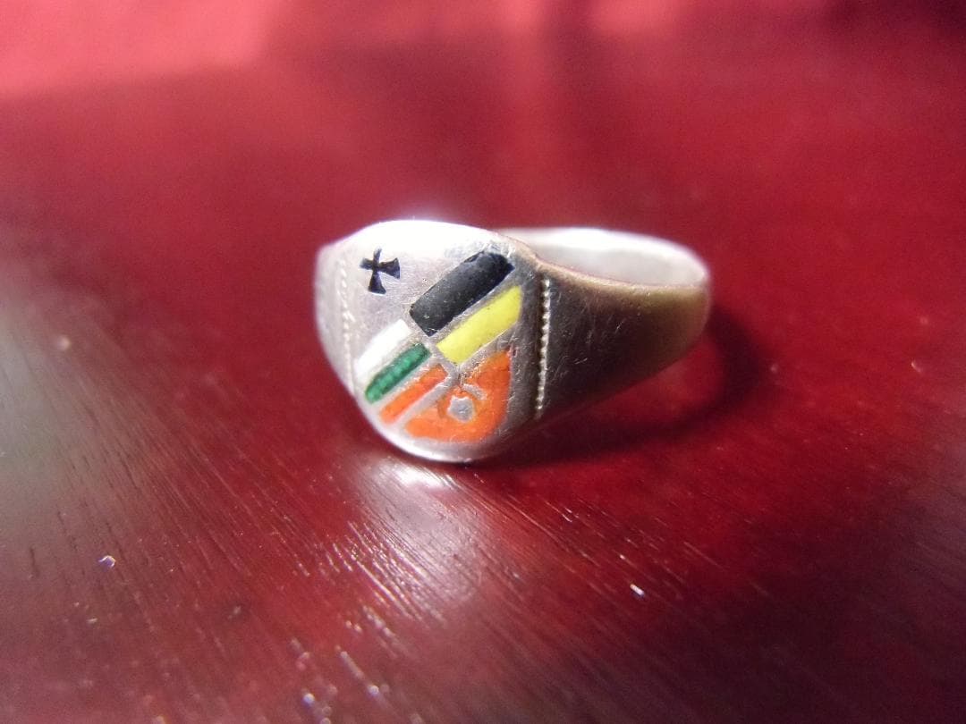 Ｗ帝政ドイツ軍/プロイセン王国＊２０号＊中央同盟８００銀製リング（実物）