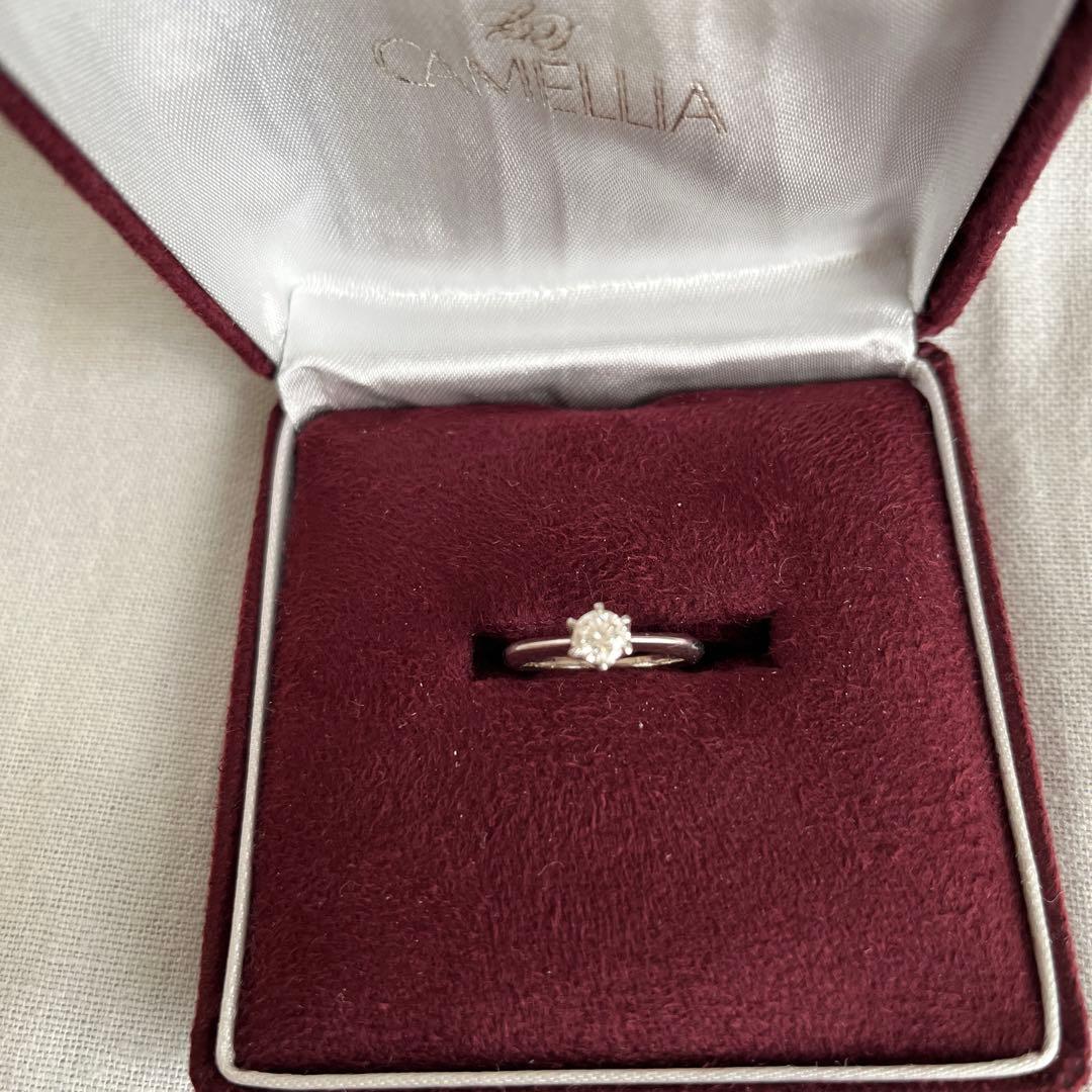 ダイヤモンドリング8号〜9号婚約指輪エンゲージリング0.34プラチナ