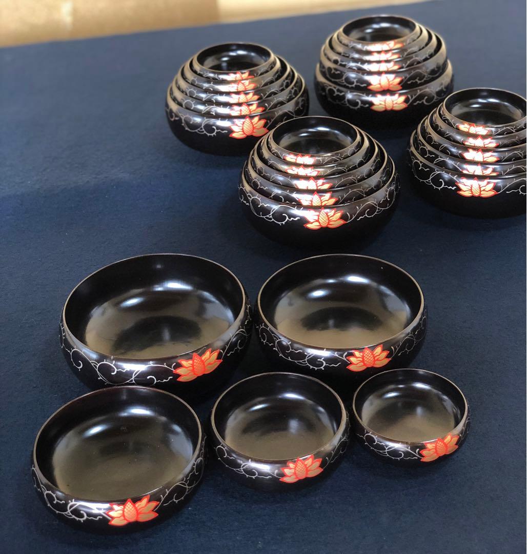 割引❗️《R》輪島塗 会席五ツ揃小鉢5客 蒔絵付 木製漆器　251007あ7