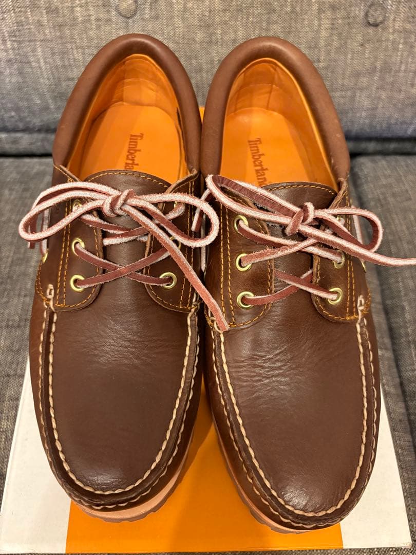 Timberland デッキシューズ 8.5 ブラウン　3eye 3アイ26.5