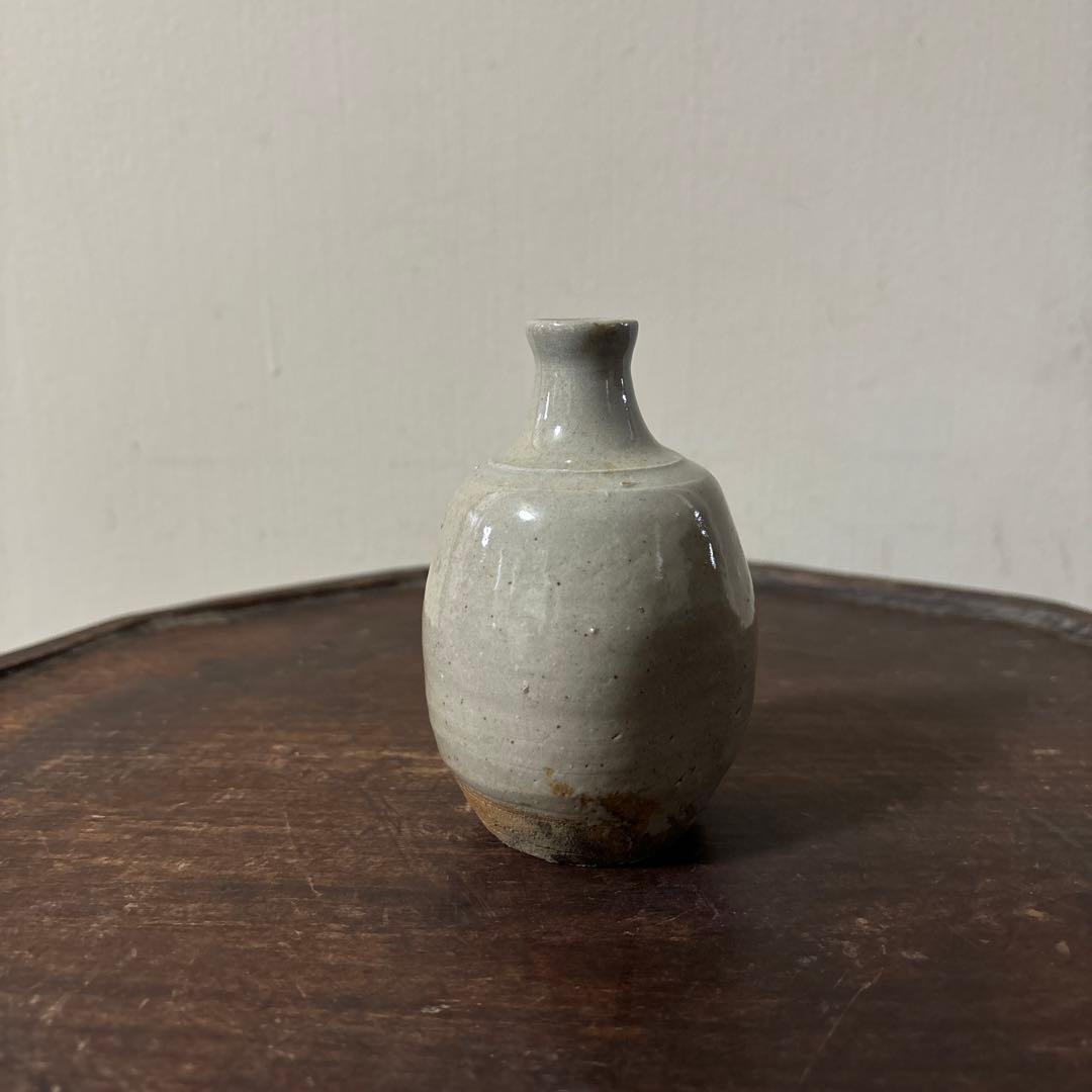 古い美濃　瀬戸小徳利　江戸　明治　花入　酒器　アンティーク　古道具　花器　李朝