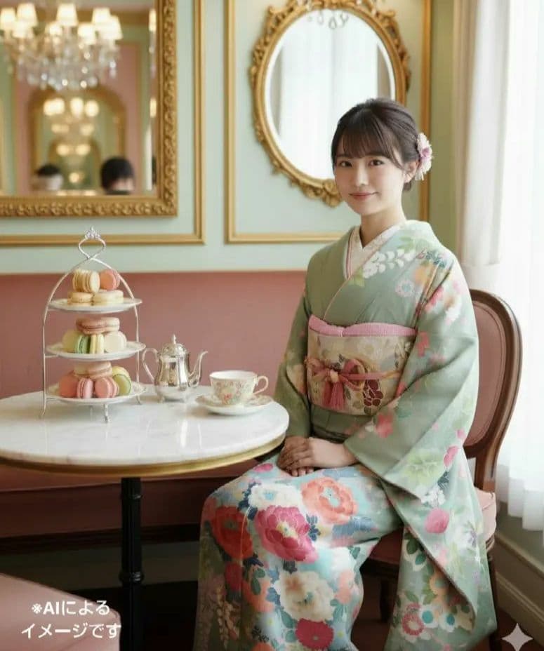 ☆応援価格☆377.本格派　振袖7点セット　正絹　フルセット　成人式　落款