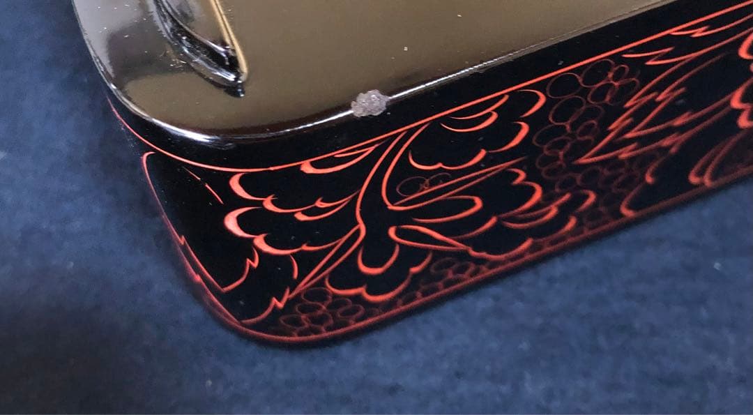 《レ》輪島塗 牡丹彫 四段重 替蓋付 木製漆器 木箱　251119え4