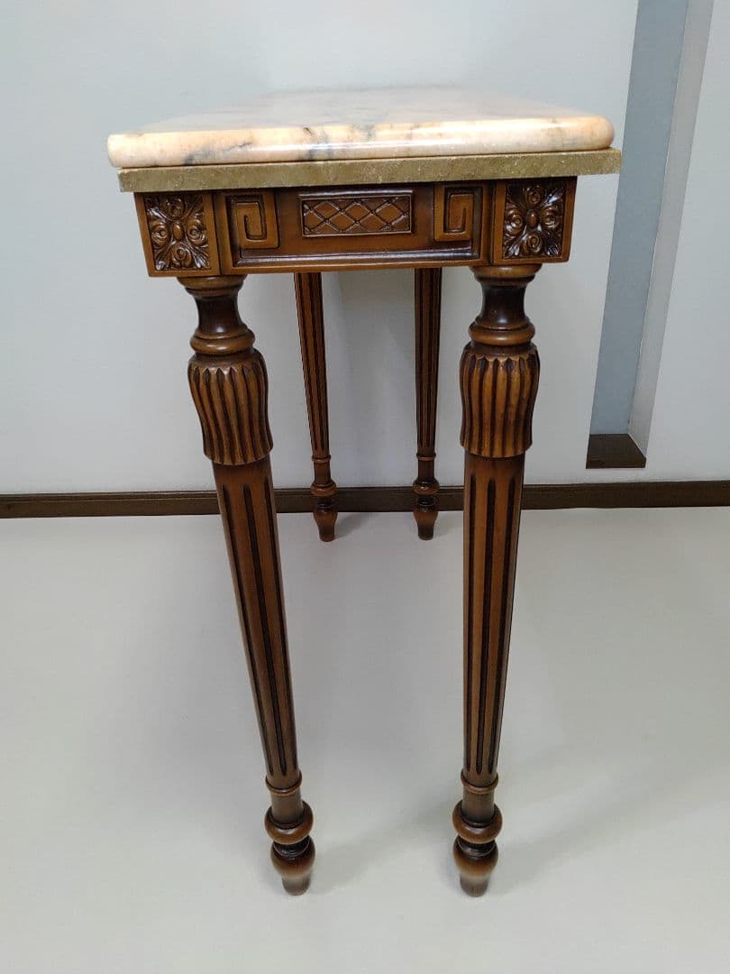 コンソールテーブル サイドテーブル イタリア製 クラシック 彫刻 大理石