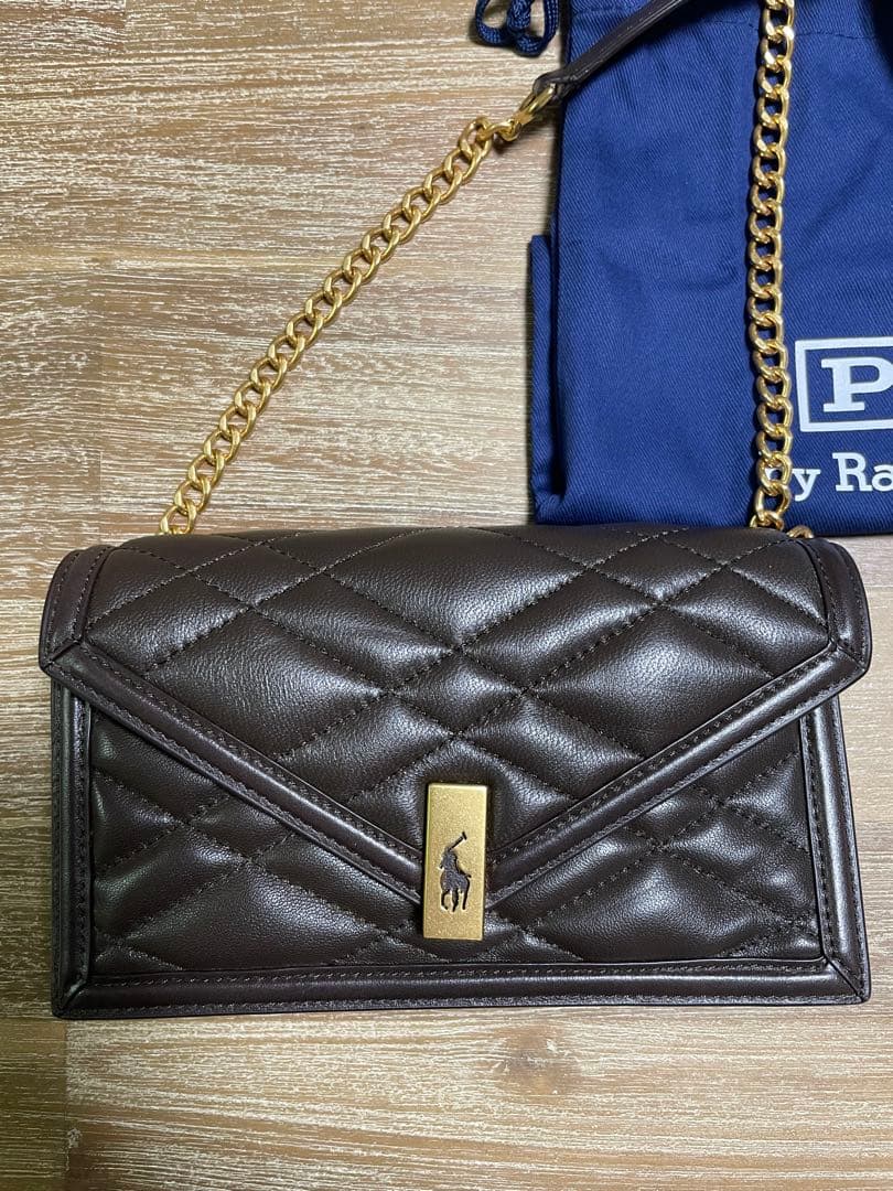 POLO RALPH LAUREN チェーン付ウォレットショルダーバッグ