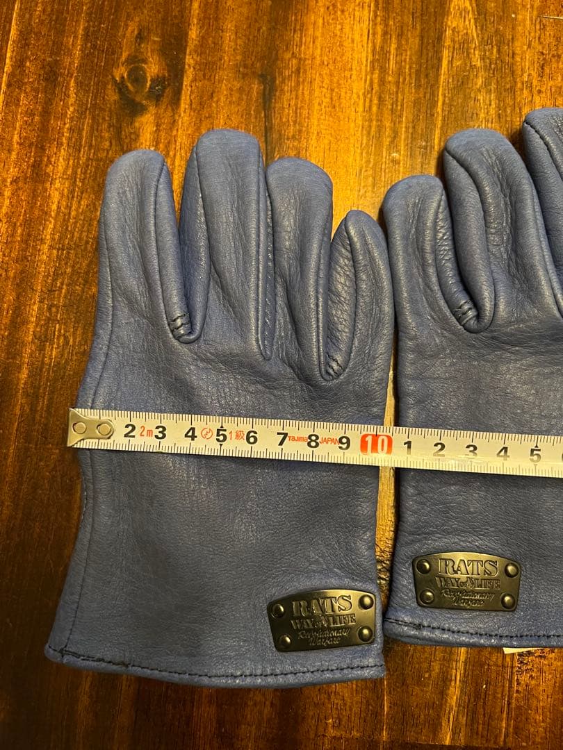 RATS x BackDropレザーグローブ　 ブルーカラー
