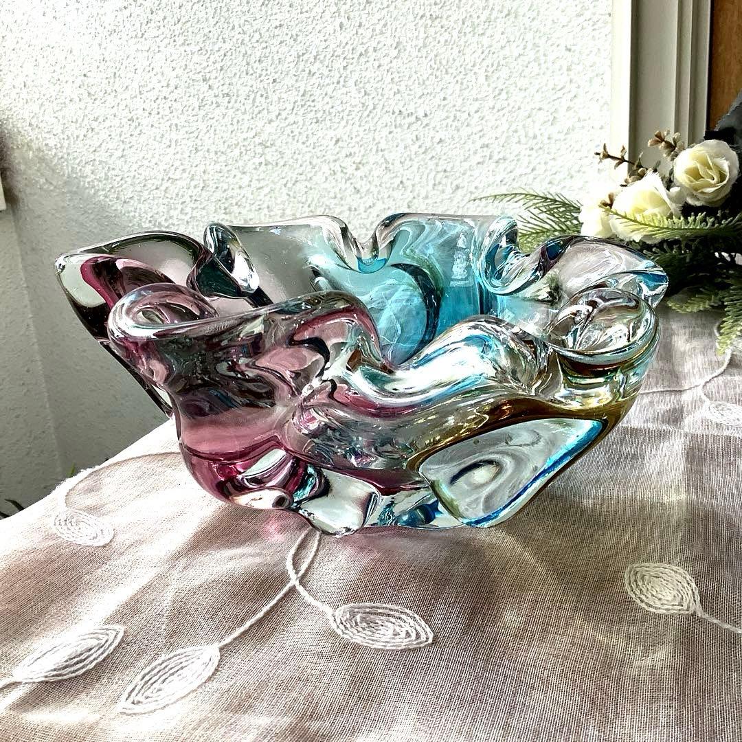 ヴィンテージ**オーロラベース**アッシュトレイ・フラワーベース・小物入れ