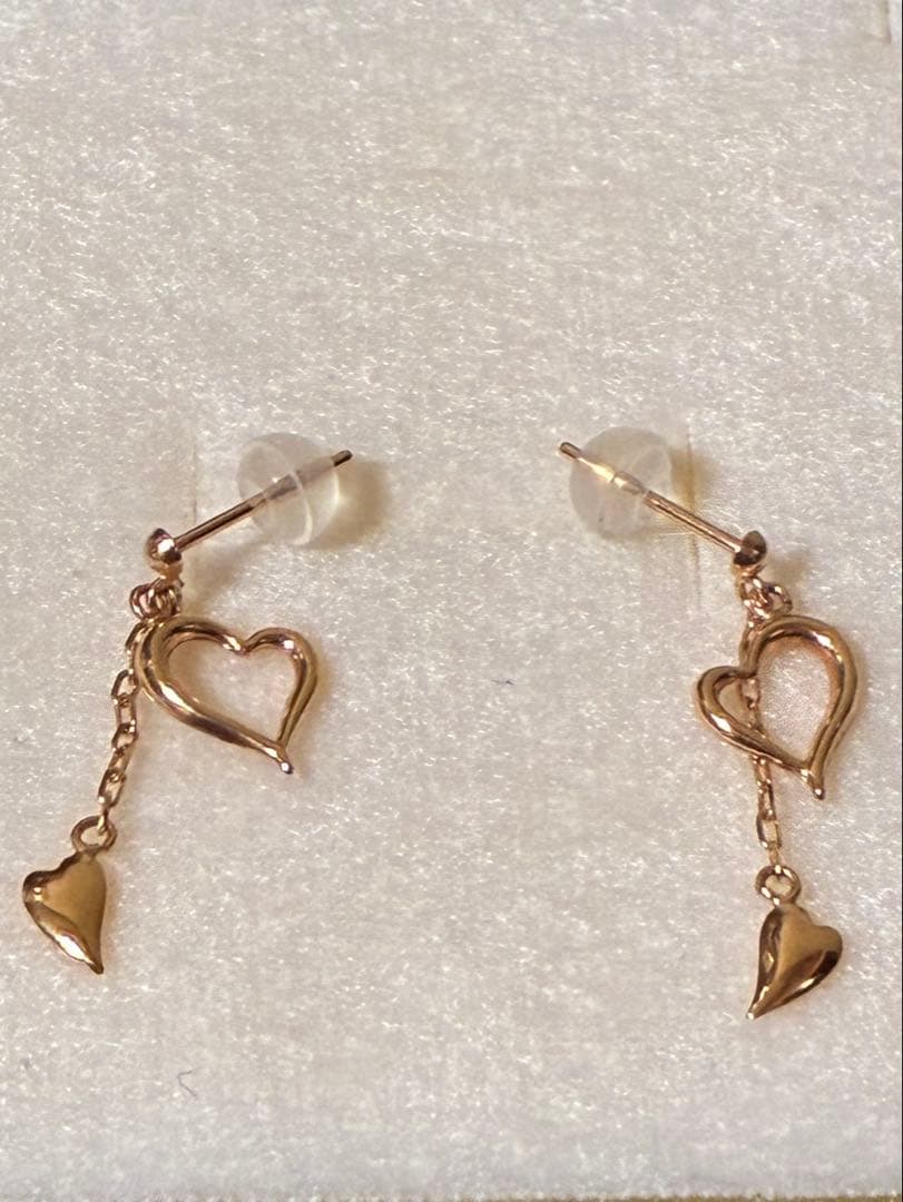 Samantha Tiara サマンサティアラ　K18 ハート型ピアス