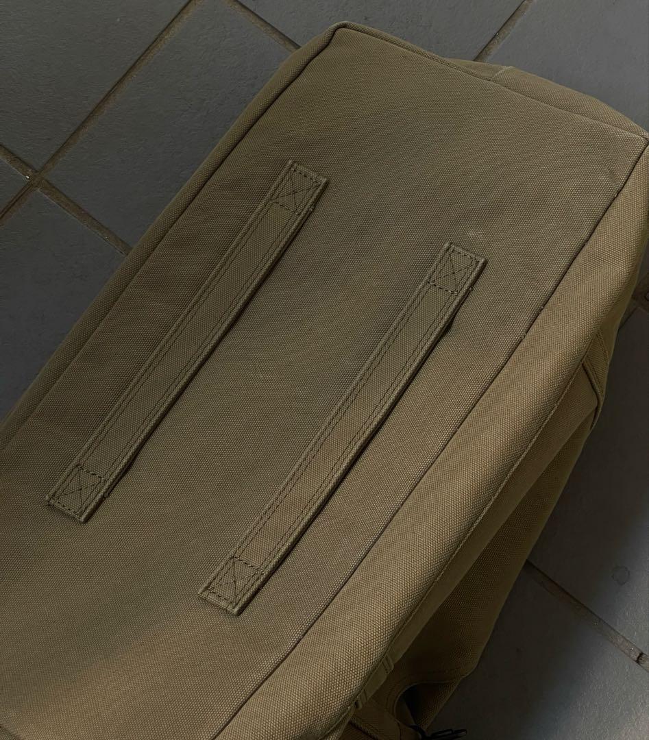 free stitch 人気のスクエアキャンバストートキャリー カーキー LL