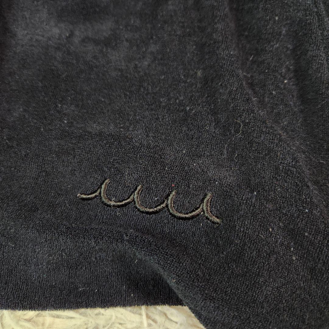 ムータマリン セットアップ ジャケット ダブルジップ ロゴ 刺繍 ベロア生地 M