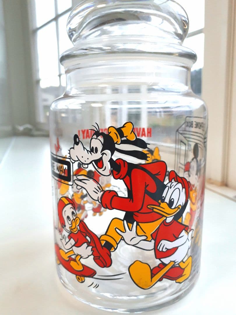 ミッキー　キャニスター　保存容器　瓶　昭和レトロ　アンティーク　ディズニー