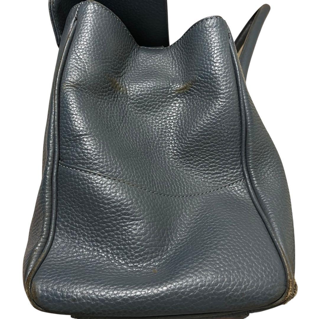 トフアンドロードストーン トートバッグ ルーフボタン レザー A4 ネイビー