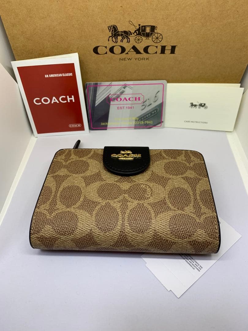 COACH コーチ CW786 二つ折り財布 シグネチャー　キャンバス