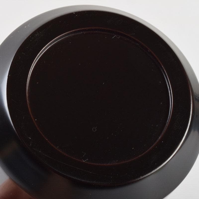 茶道具　塗師　堅地屋清兵衛作　利休形　黒雪吹　棗　共箱　V　9120