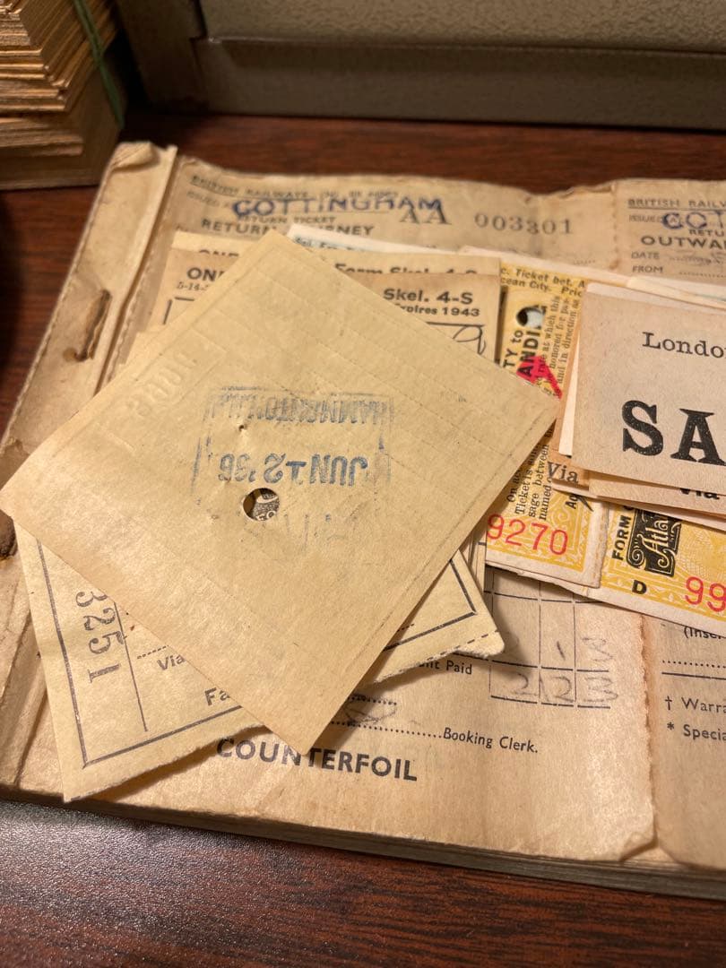 イギリス　鉄道チケット　冊子　レアな鉄道チケット詰め合わせ　ヴィンテージ