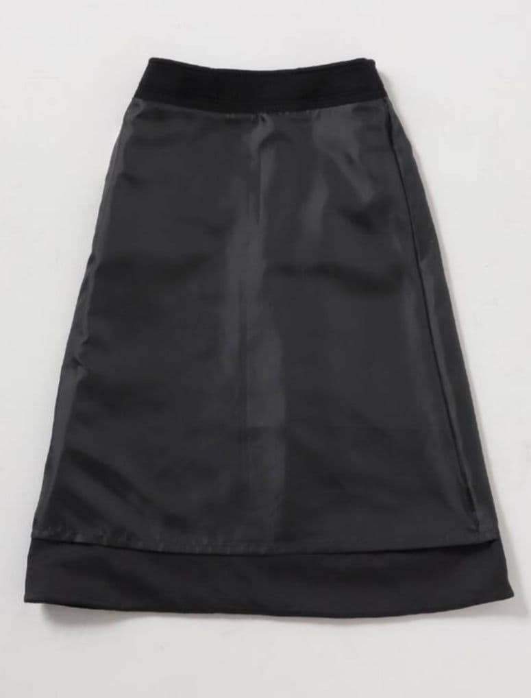 ビーバーメルトントラペーズスカート　ブラック　34