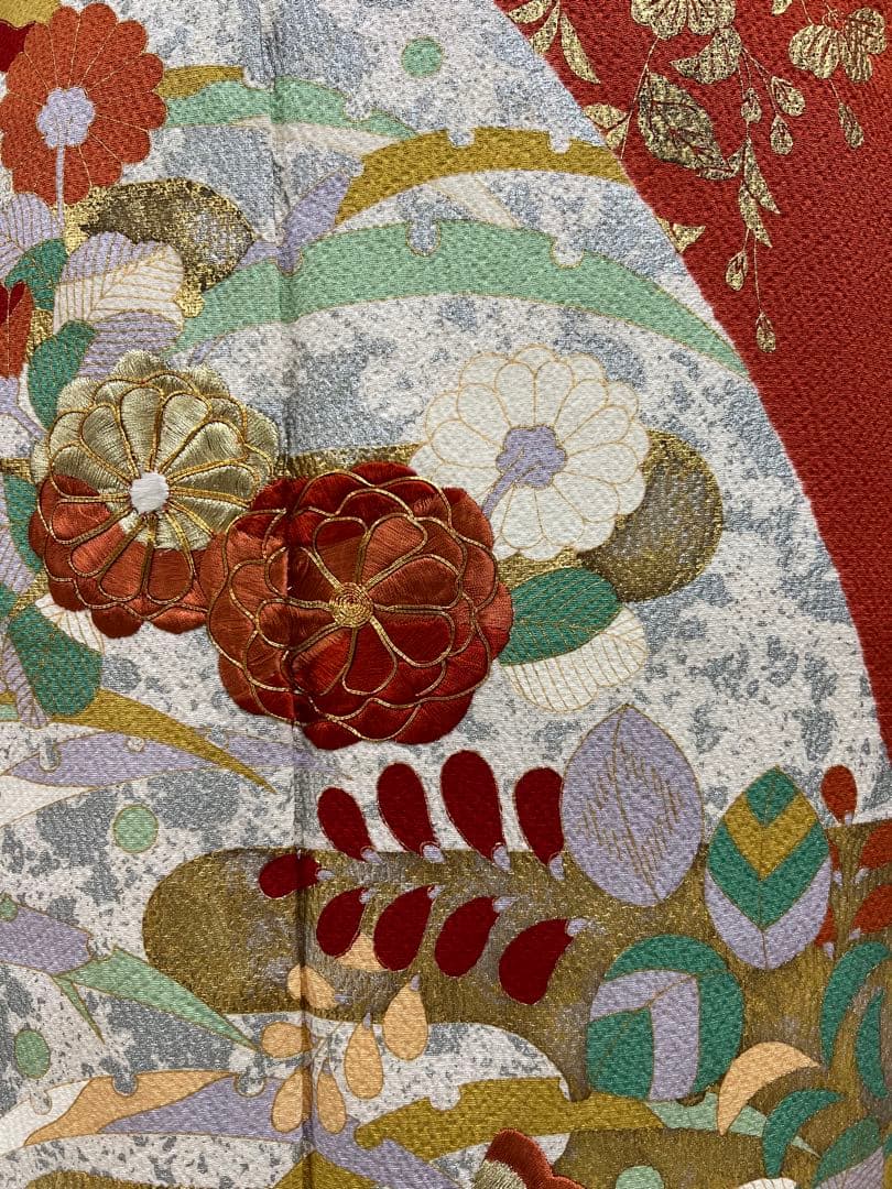 名門藤原織物　振り袖　フルセット　別誂長襦袢付　金駒刺繍　絞り　袋帯　701