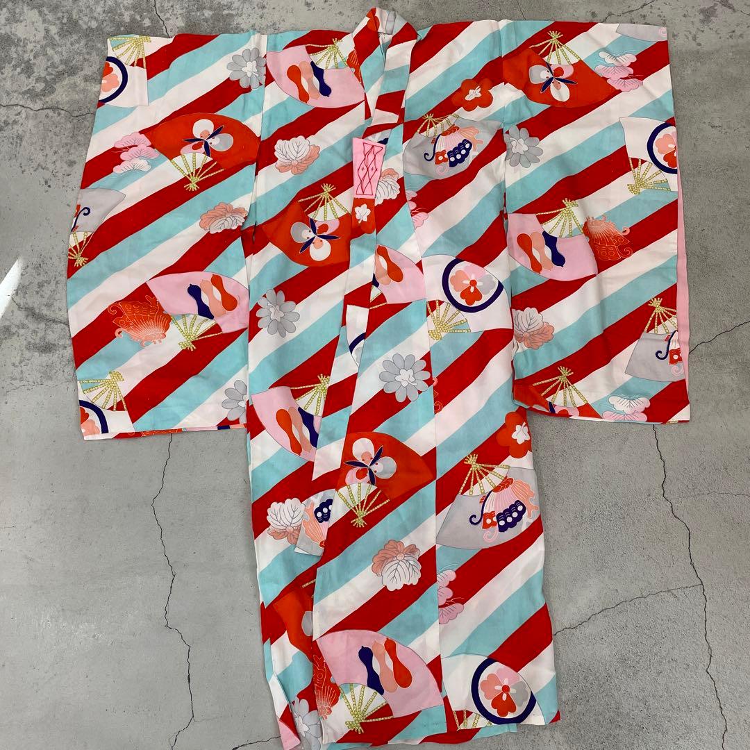 七五三 3歳女の子　アンティーク着物【K3-04】