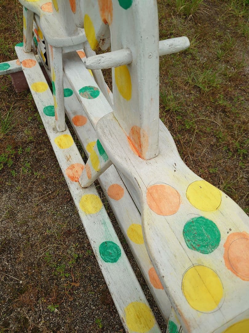 シーソー　木馬　水玉　オブジェ　アンティーク家具