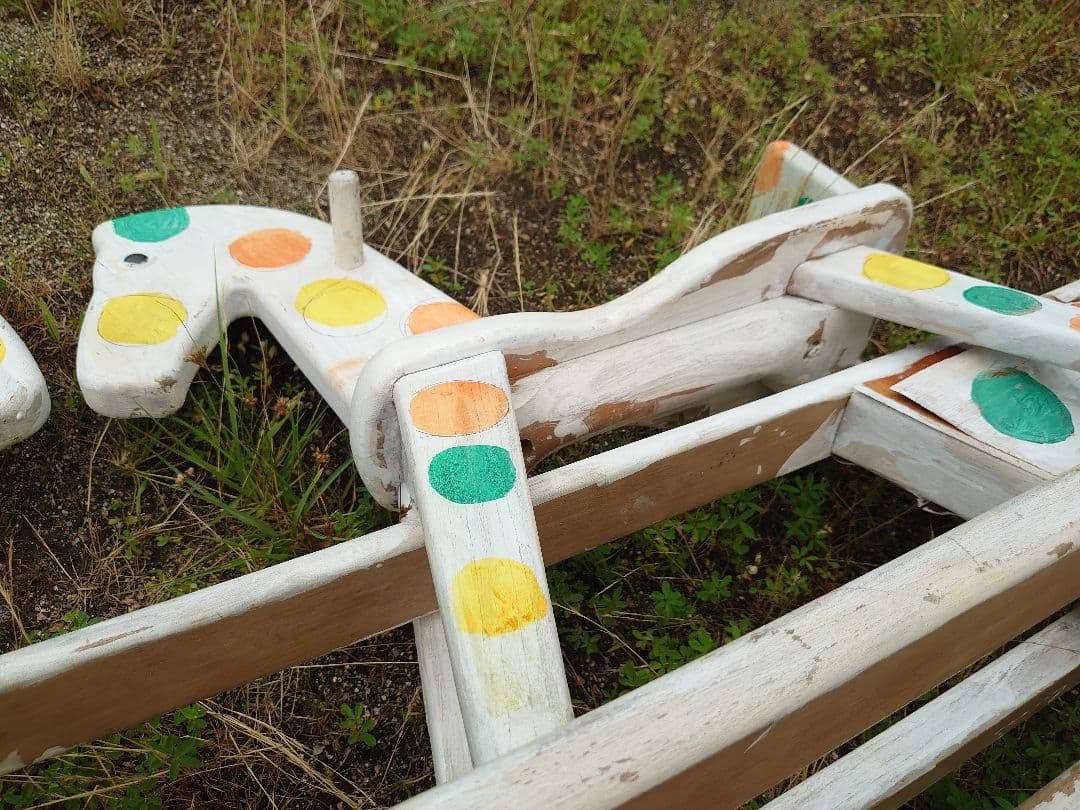 シーソー　木馬　水玉　オブジェ　アンティーク家具