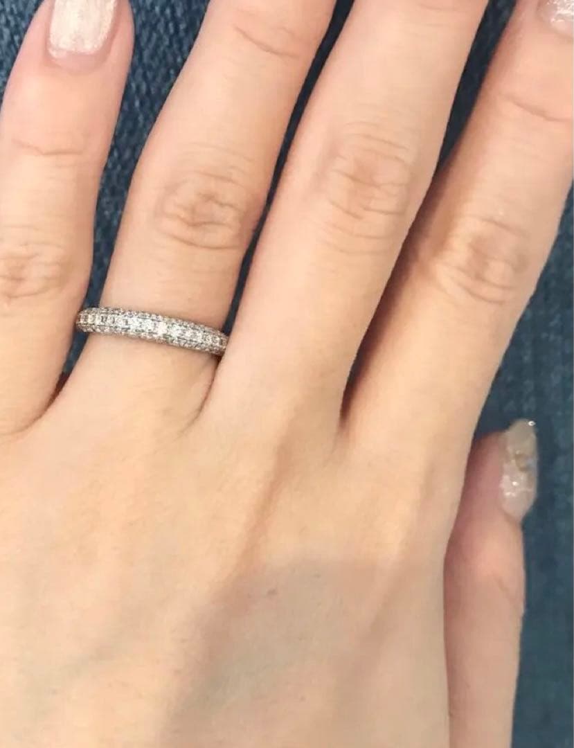 ❤︎最終価格❤︎pt950 H&Cダイヤモンド0.50ctパヴェリング　10.5号