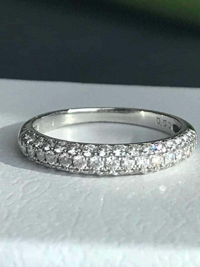 ❤︎最終価格❤︎pt950 H&Cダイヤモンド0.50ctパヴェリング　10.5号