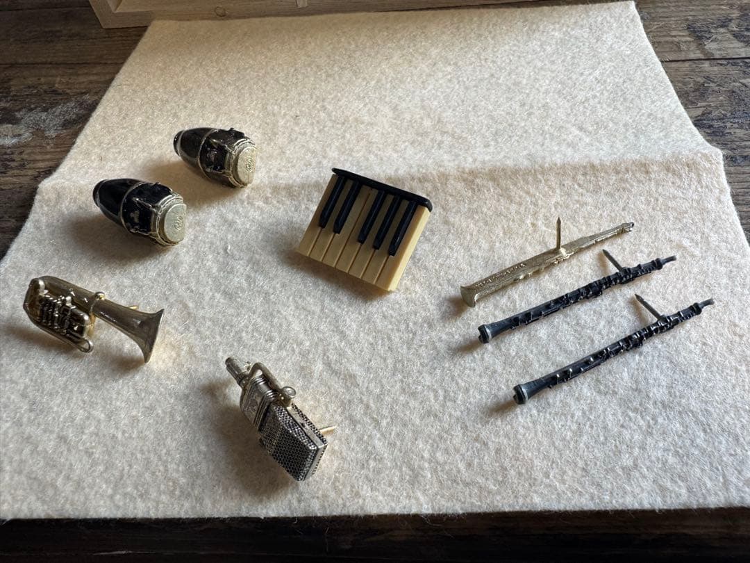 昭和レトロ大人の楽器ミニチュア9点セットFUTURE PRIMITIVEケース付