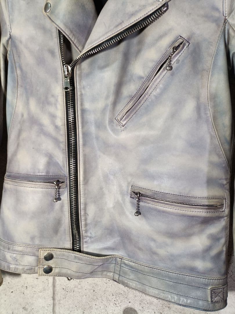 STRUM Burning dyed ダブルライダースジャケット S