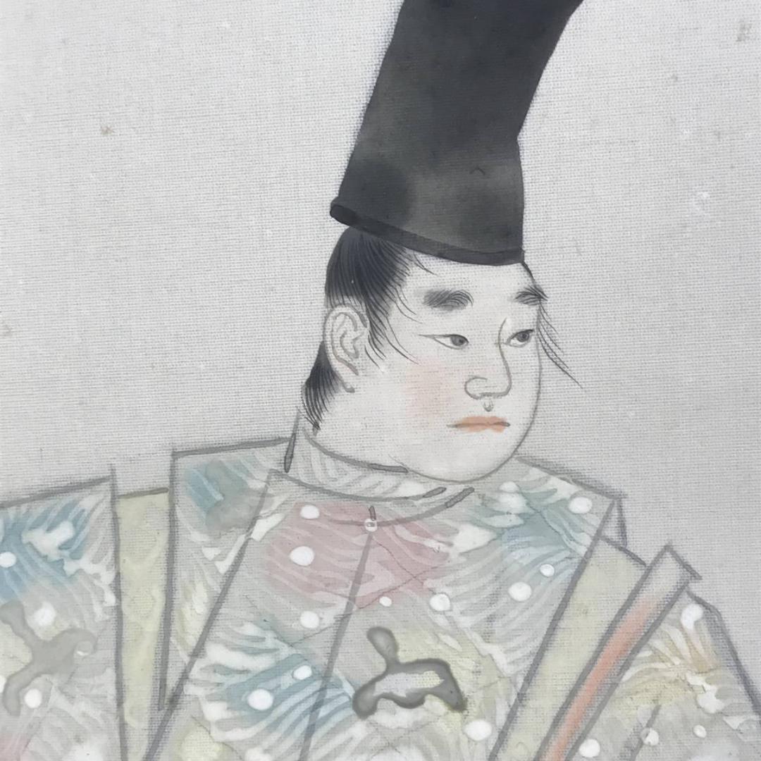 【真作】福田恵一/市原野図/人物図/横物/掛軸/名家伝来/AD-668