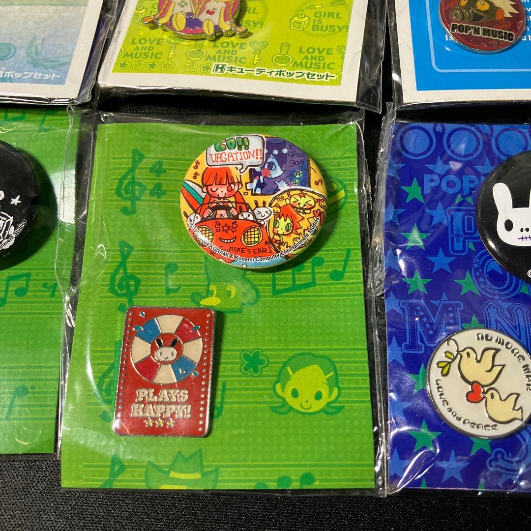 缶バッジ8点　ポップンミュージック 缶バッジコレクション どらきゅ～ば～じょん