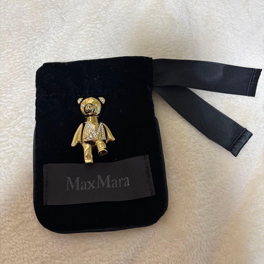 MaxMara ゴールド クマ ブローチ