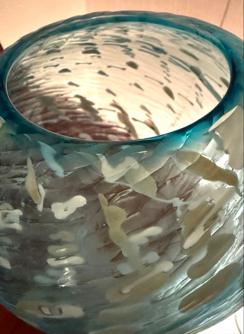 イイノナホ ガラス 作家 花器 フラワーベース　オブジェ