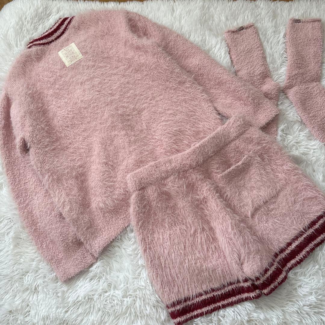 極美品　ジェラートピケ　ジェラピケ　カーディガン　パンツ　ソックス　3点