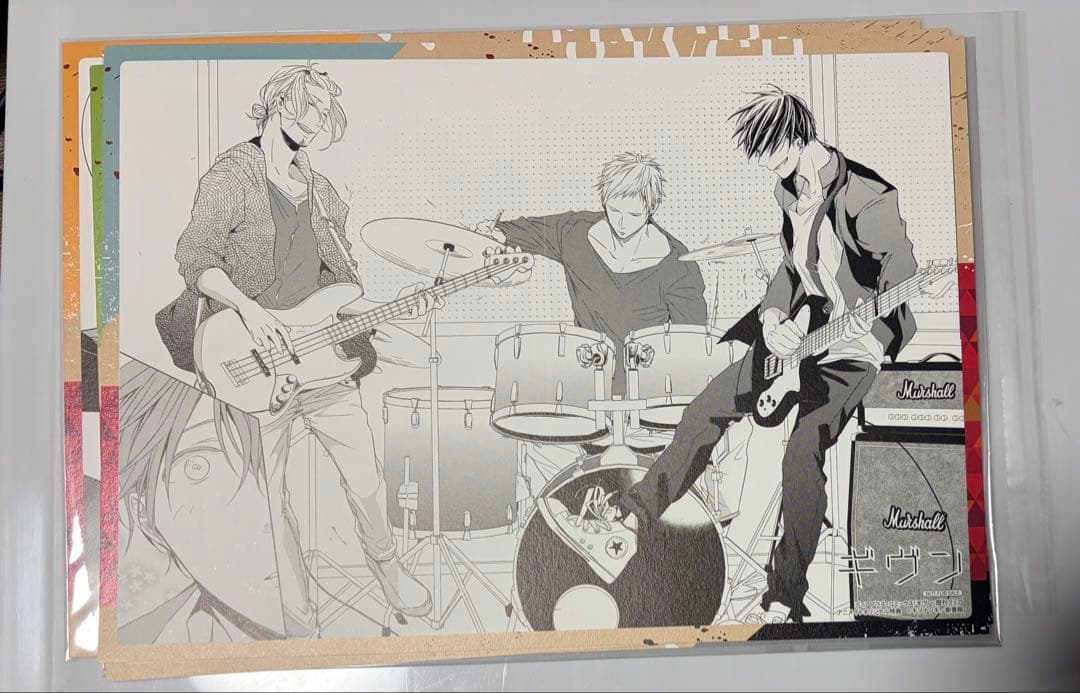 ギヴン アニメイト特典 名場面イラストカード　ステッカー　特典色紙